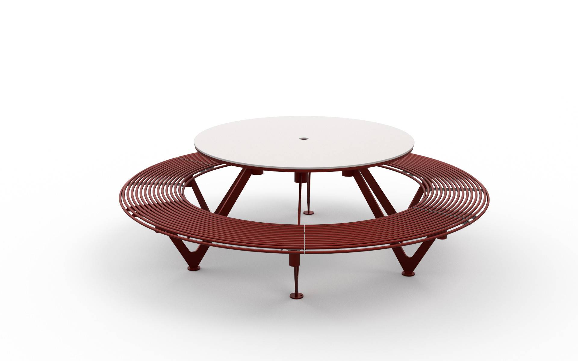 Air Lap Table with Integrated Seating