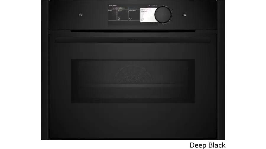 Compact 45cm ovens with Microwave Black trim