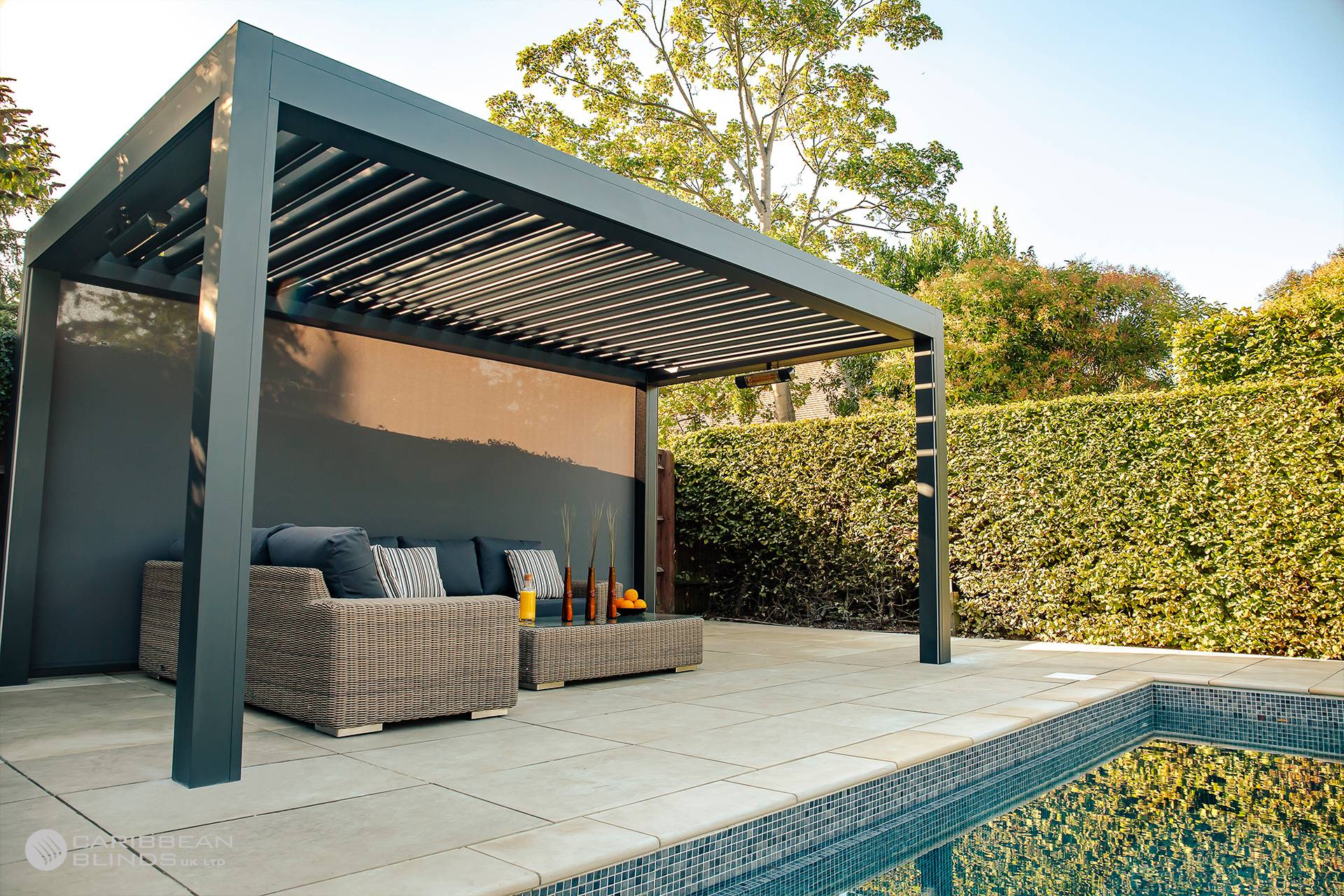 Deluxe Pod - Louvered Roof Pergola