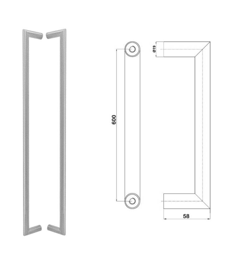 Pull Handles - Mitred Style Pull Handle - Pull Handle