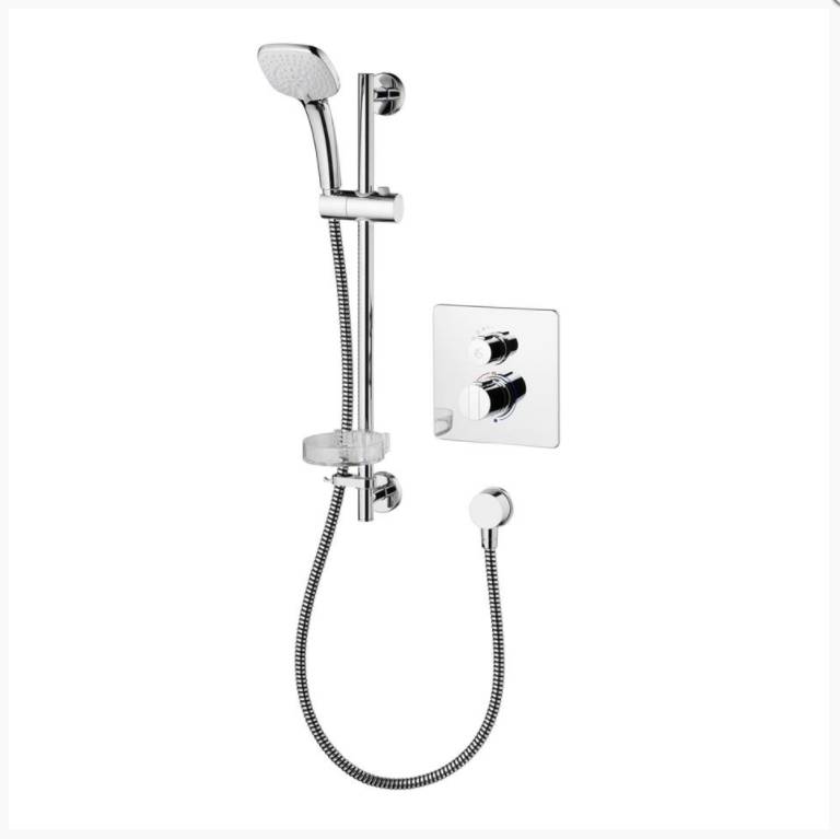 Concept Easybox Slim Built-in Thermostatic Shower Mixer Pack Square & Cube M3 Kit