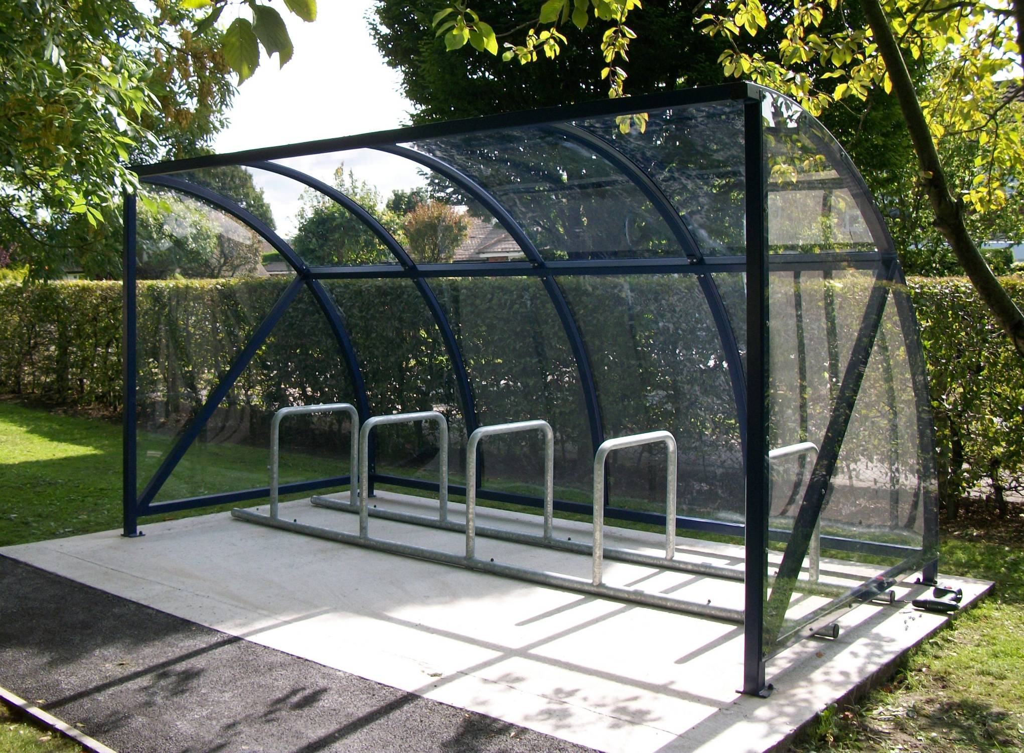 FalcoQuarter Cycle Shelter - Traditional UK Cycle Shelter- Open Front ...