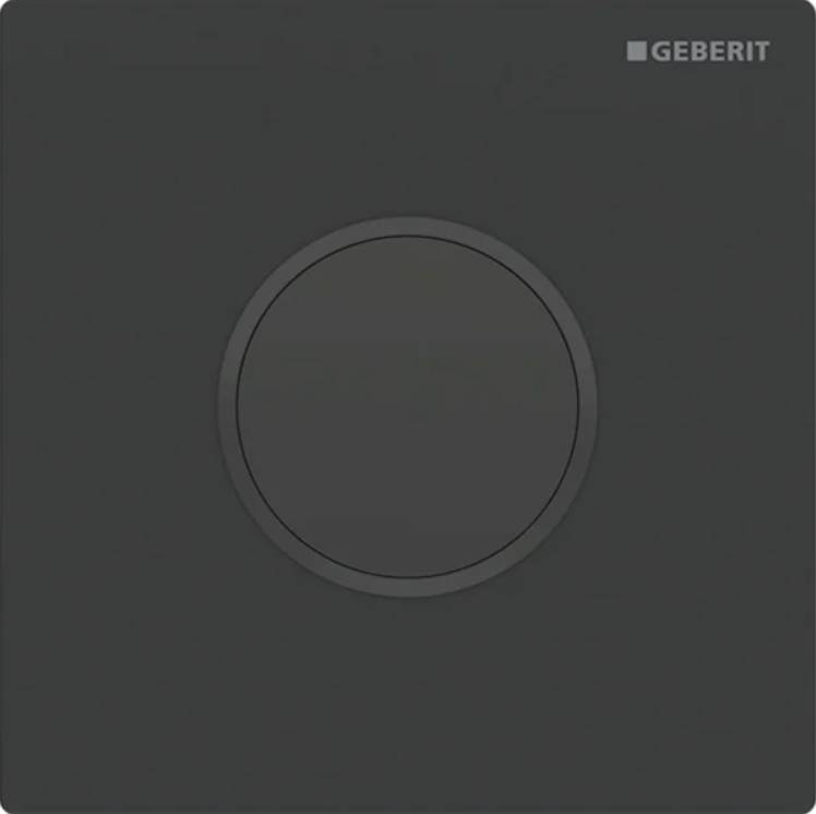 Geberit urinal flush control with electronic flush actuation, mains operation, Type 10 cover plate, round 
