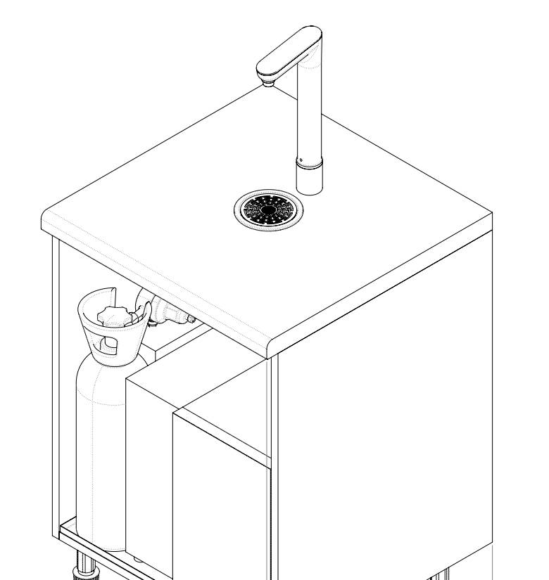 Aqua illi - Boiling, Chilled & Sparkling (BCS) Water Tap - Fully Integrated Water Tap System