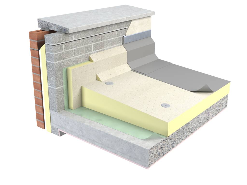 TaperedPlus's Tapered PIR TissueFaced Roof Insulation in conjunction with Unilin Insulation  - Bespoke Tapered Insulation Board TR/MG