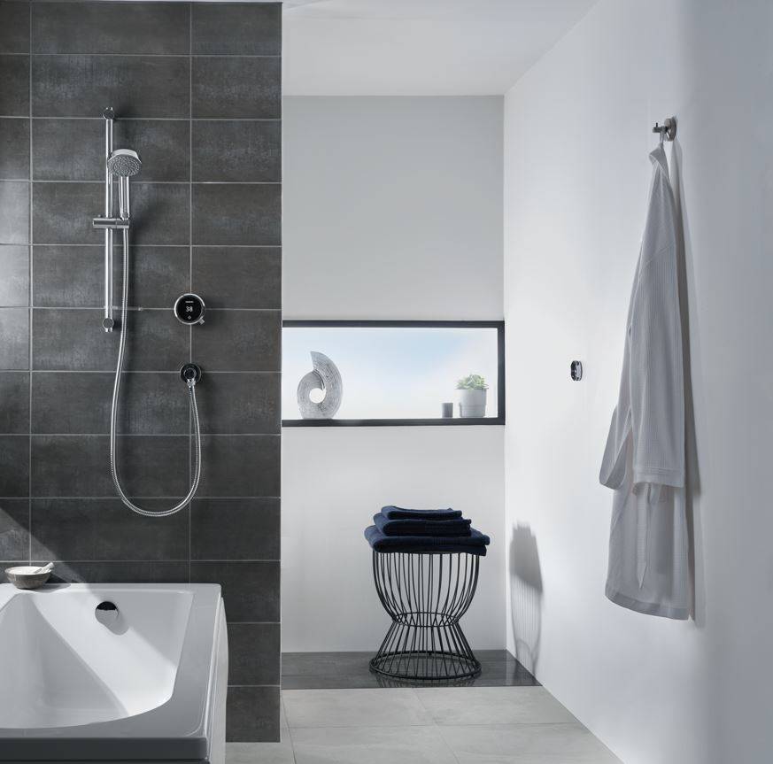 Quartz Touch Smart Divert Concealed Shower With Adjustable Head And Bath Fill