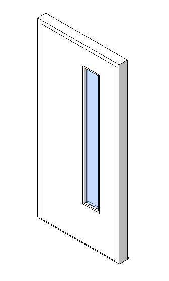 External Single Door, Vision Panel Style VP03