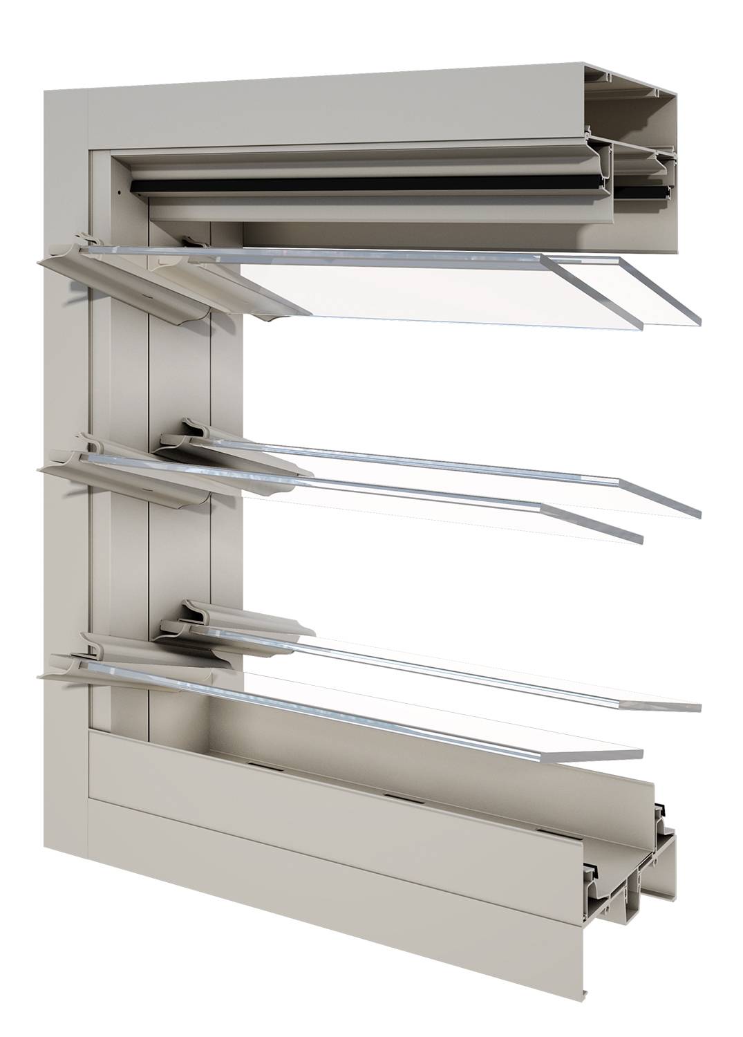 Dualair Secondary Glazed Louvre Component System 