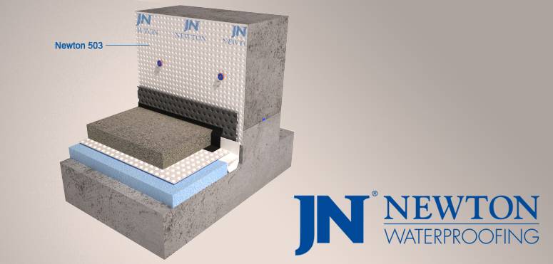 Basement Waterproofing Membrane for Waterproofing of Existing and New Build Basements - Newton CDM 503  - 3 mm Cavity Drain Membrane for Basements