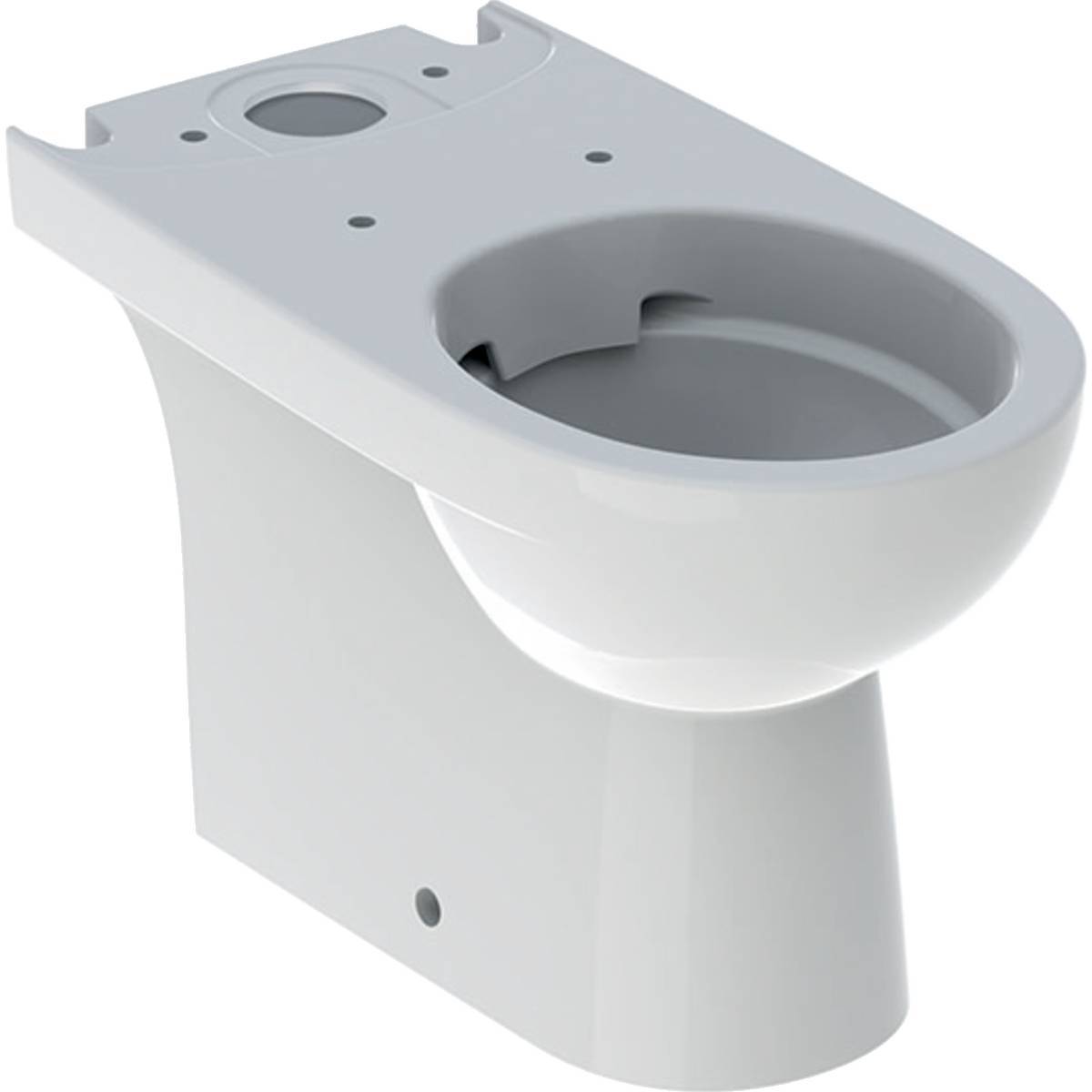 Selnova floor-standing WC for close-coupled exposed cistern, washdown, multidirectional outlet, semi-shrouded, Rimfree