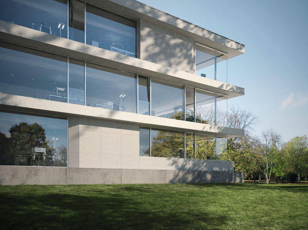 Concealed vent stick curtain walling façade system - FWS 60 CV