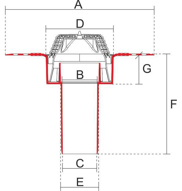 Outlet - EPDM SIPHON Circular Downpipe 