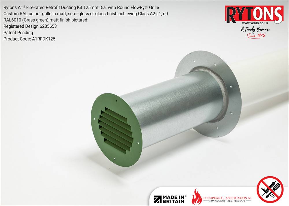 Rytons A1® Fire-rated Retrofit Round Ducting Kits