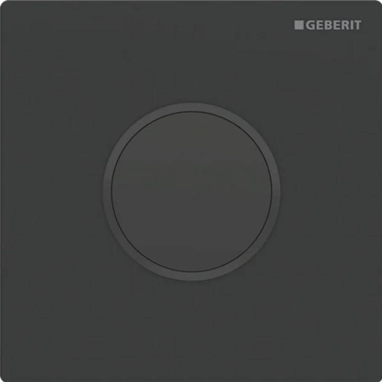 Geberit urinal flush control with electronic flush actuation, battery operation, Type 10 cover plate, round