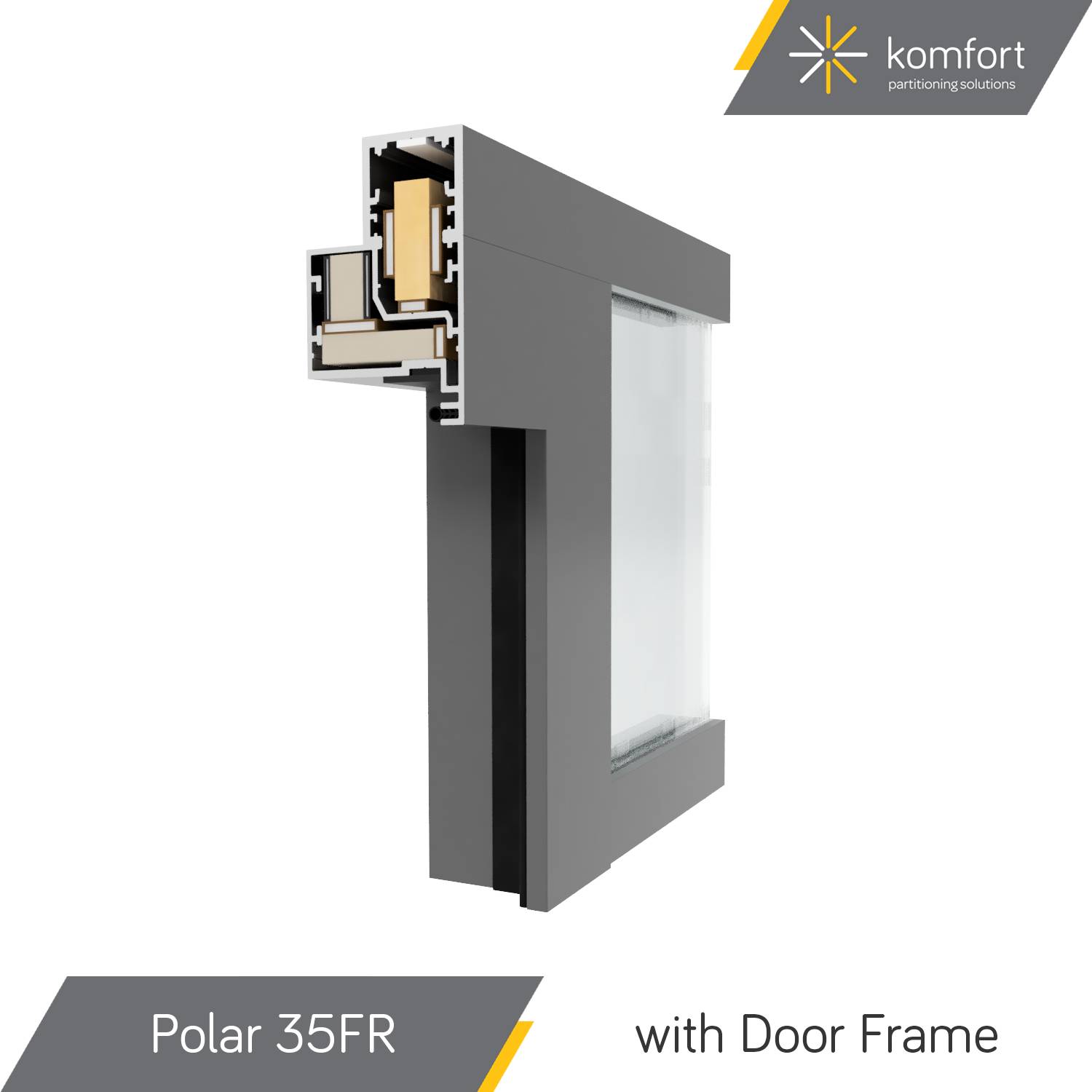 Komfort | Polar 35FR | 30/0 Fire Rated Single Glazed Partitioning  