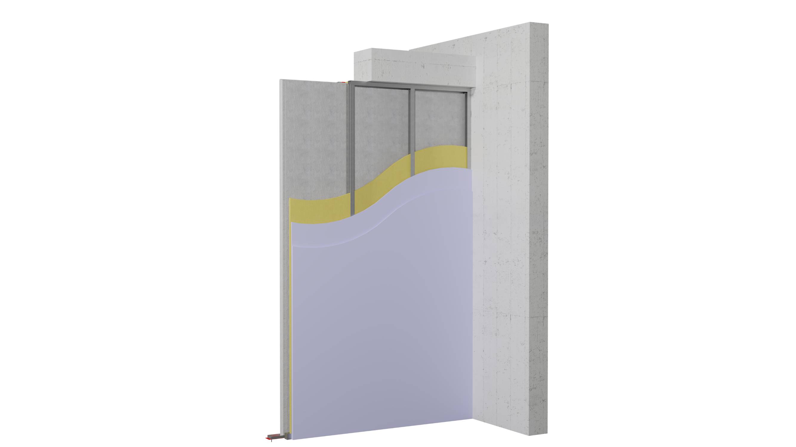 Hybrid Specwall HB001 (Acoustic & fire rated wall panel systems for internal separating walls) - Lightweight Concrete Panel