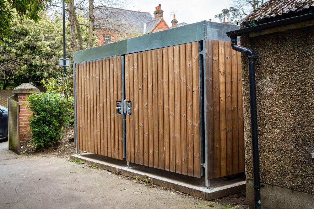 Wood Bike Shelter | Cyclehoop | NBS Source