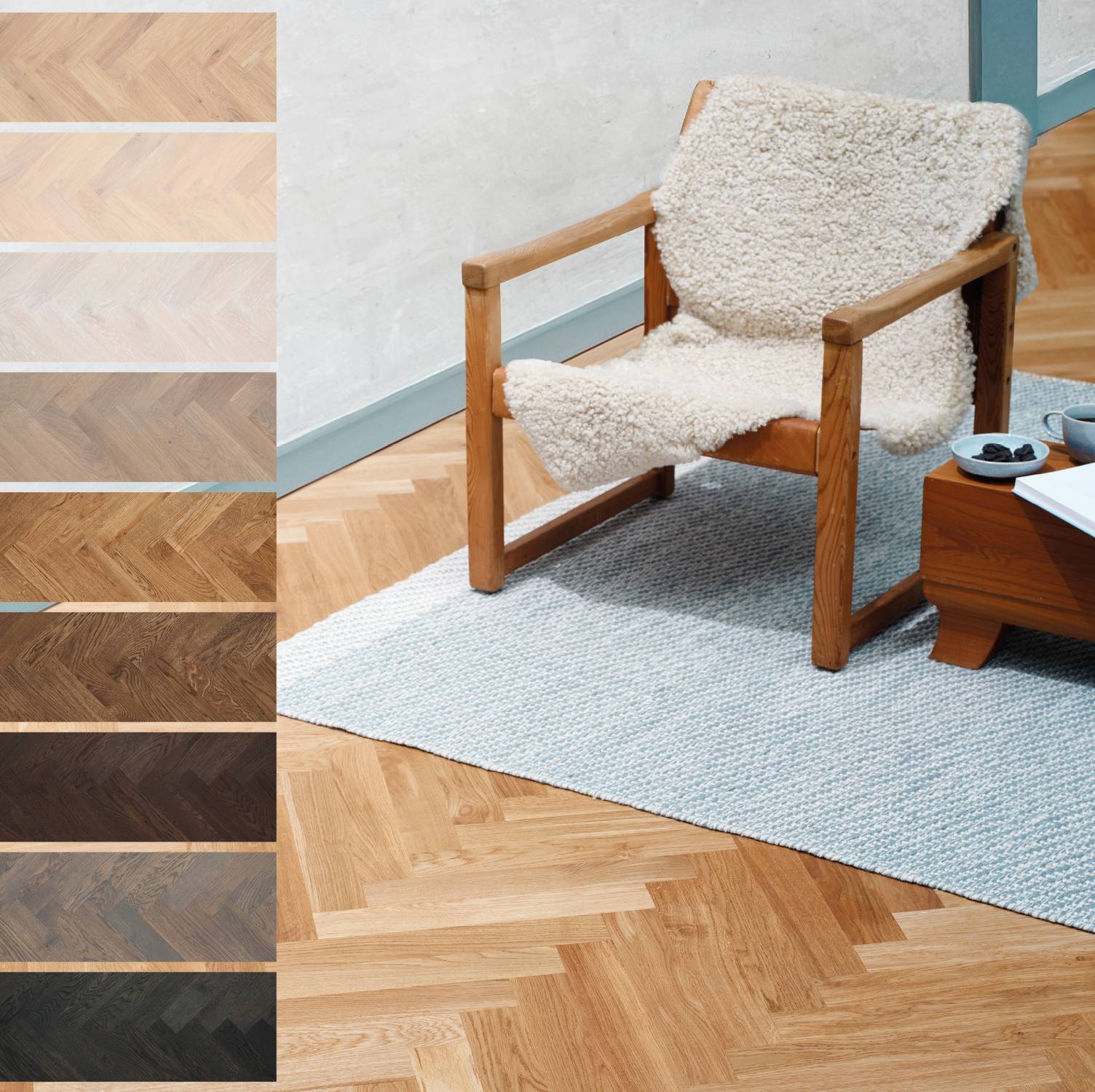 16 mm Solid Oak Herringbone flooring