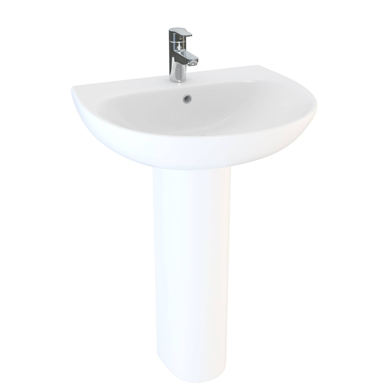 Designer Series 5 45 cm 1TH basin and pedestal