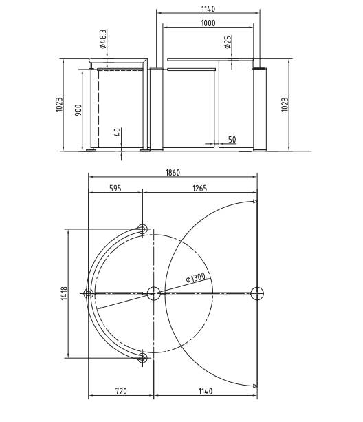 Charon Turnstiles - Half-height Turnstiles