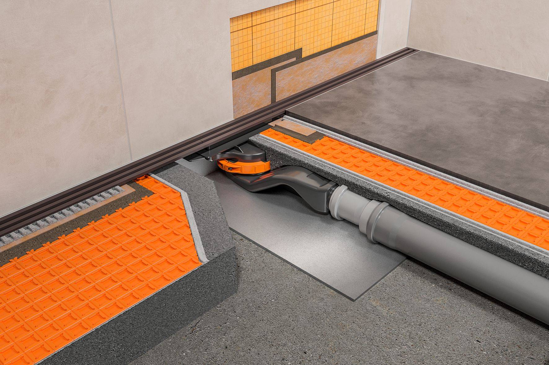 Schlüter®-KERDI-LINE-VARIO-H - Linear Drainage System for Tiled Showers