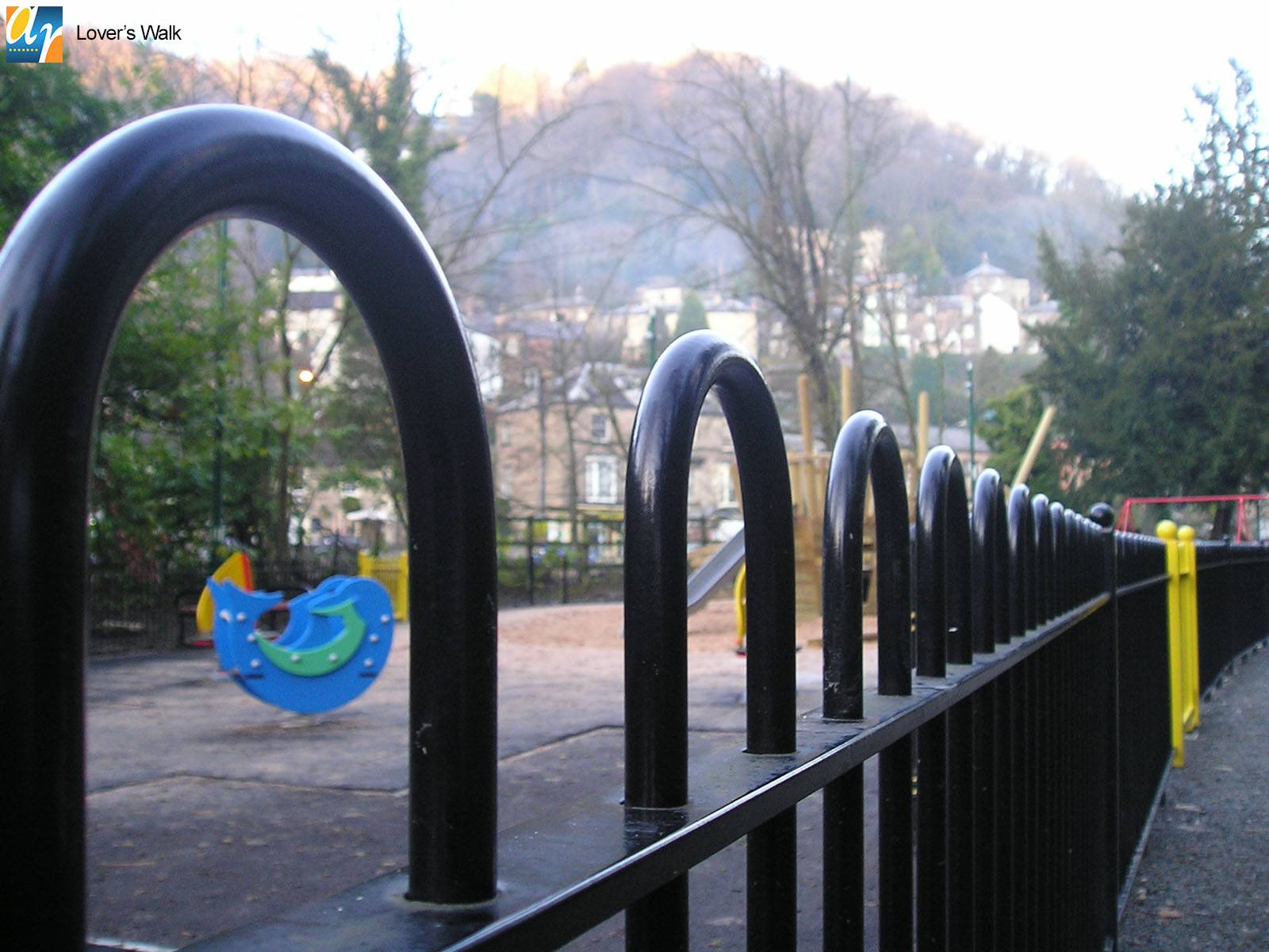 Standard Bow Top Steel Railings – Mild Steel Fencing for Public Spaces