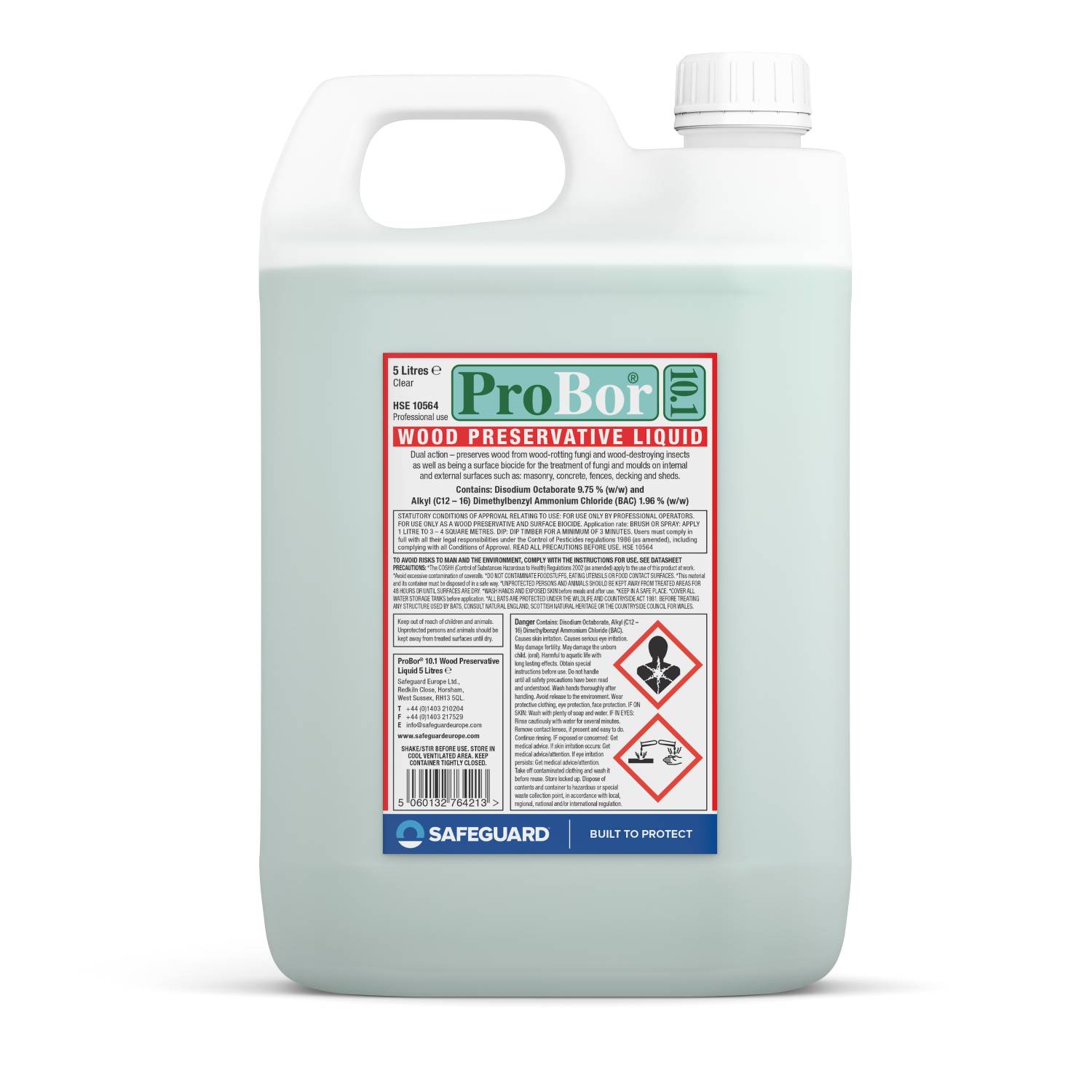ProBor 10.1 - High Strength Dual Purpose Wood Preservative Liquid, for Woodworm, Dry and Wet Rot Treatment, Low Odour Formulation