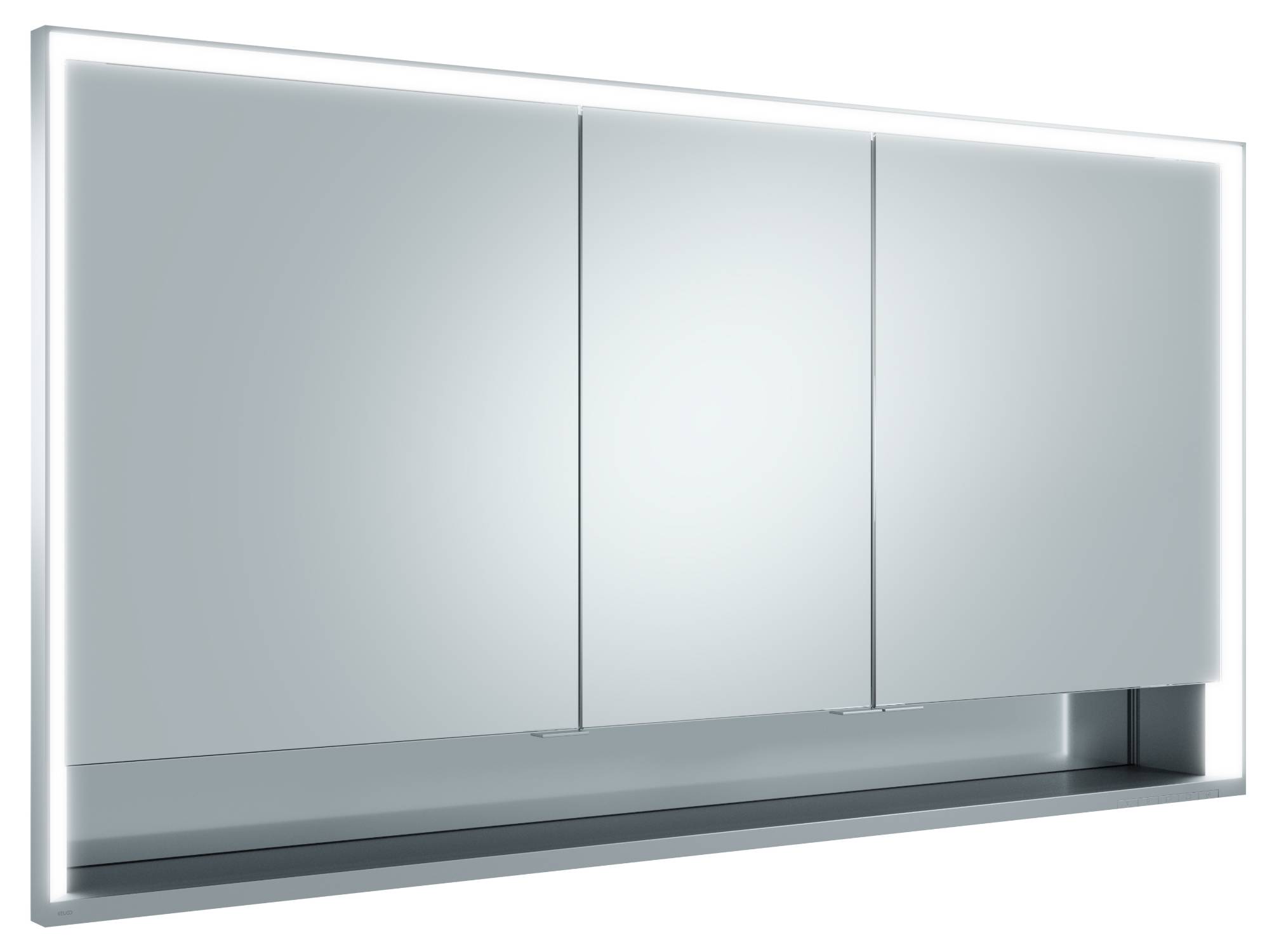 Bathroom Mirror Cabinet - (3 Door) with Lighting - Recessed & Wall Mounted options - ROYAL LUMOS - Mirror cabinet