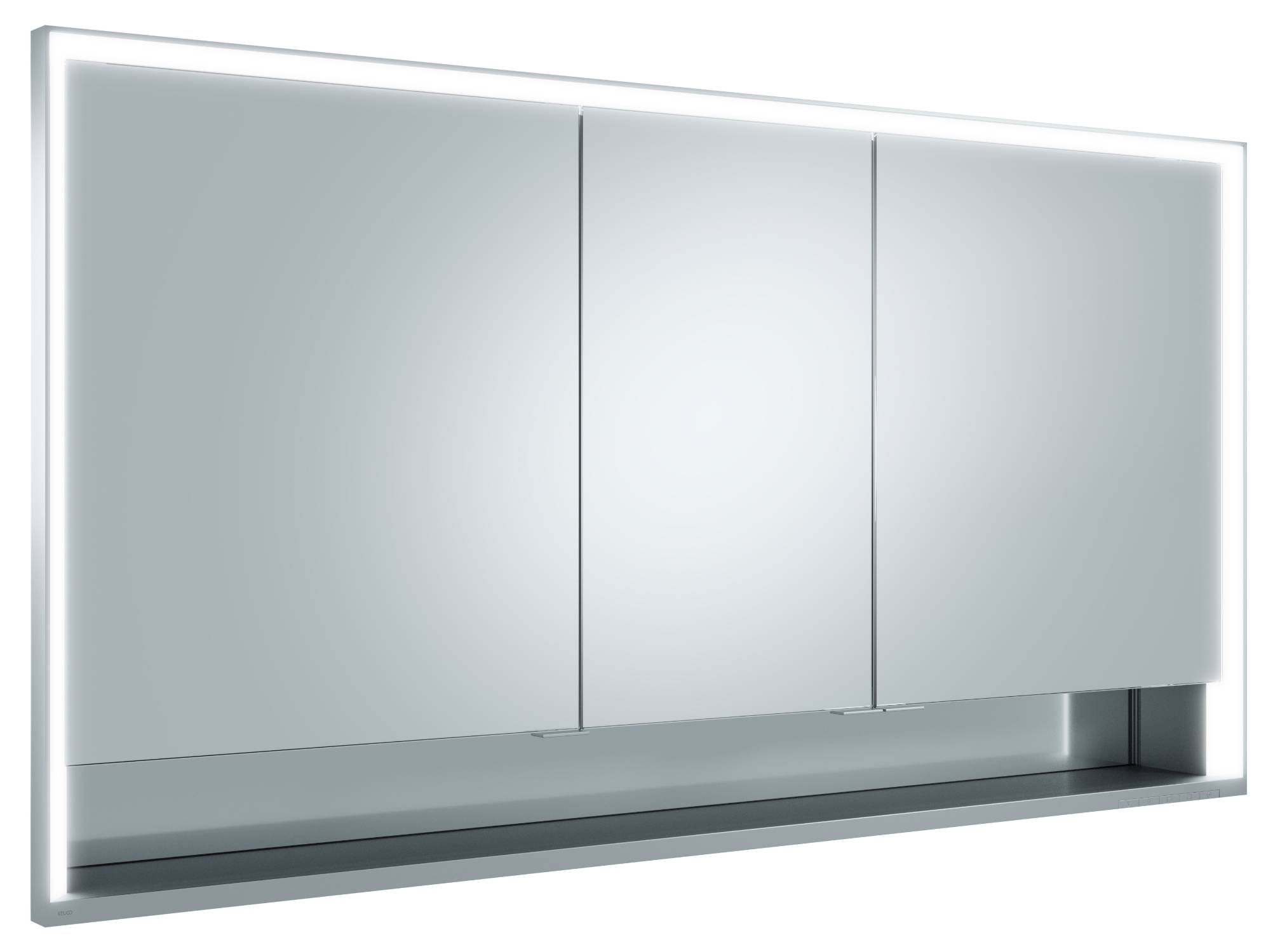Bathroom Mirror Cabinet - (3 Door) with Lighting - Recessed & Wall Mounted options - ROYAL LUMOS ...