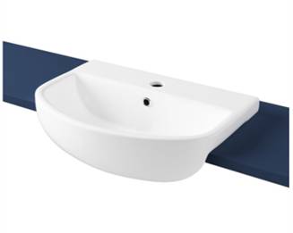 Atlas 50 cm Semi Recessed Washbasin 