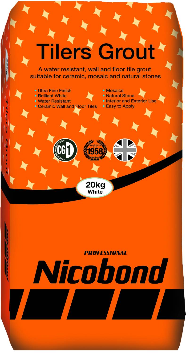 Nicobond Tilers Grout White - Tile Grout