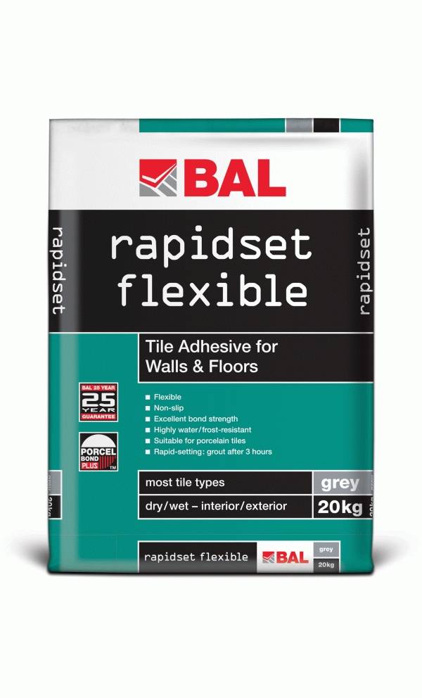 Rapidset Flexible Fibre - Tile adhesive