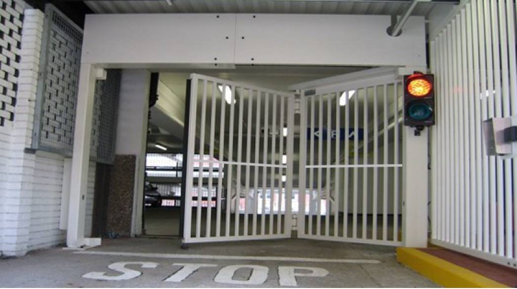 Automatic Bi-folding Security Gate LPS 1175 SR 1 (A1), SR 2 (B3), SR 3 (C5) and SR 4 (D10) & Secured by design (SBD).