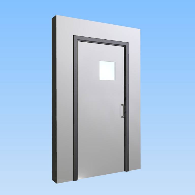 CS Acrovyn® Impact Resistant Doorset - Single leaf with type VP9 Vision Panel