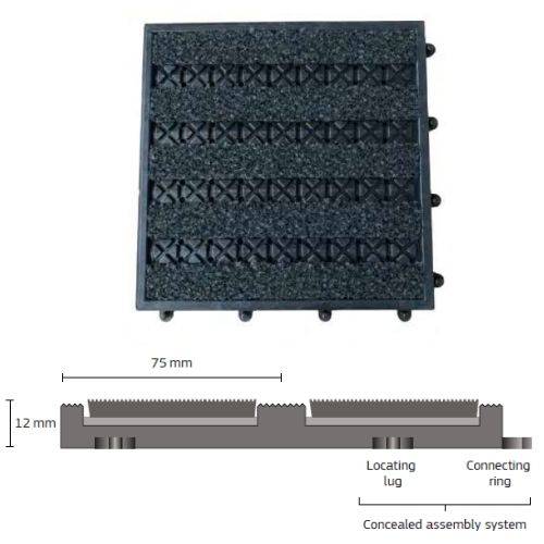 Entrance Matting: Q-Click 25 cm Matting Tile