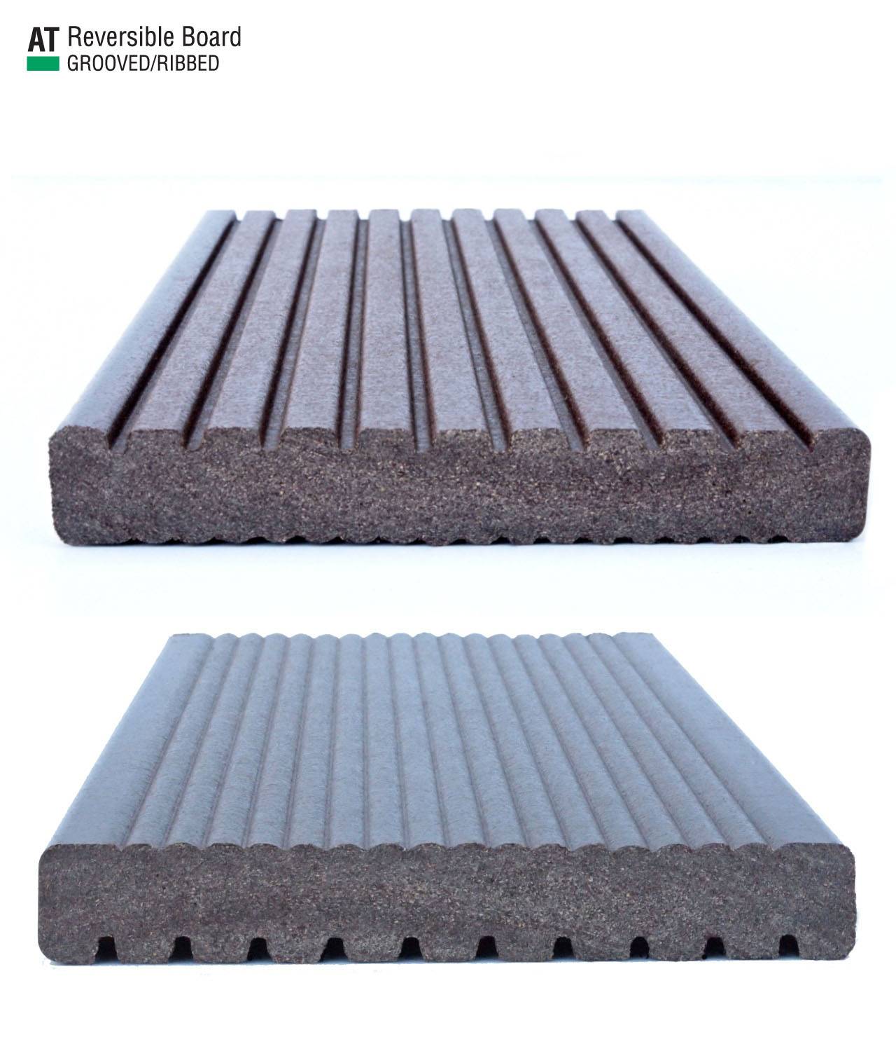 ecodek® Reversible Composite Decking Board - Advanced Technology (AT)