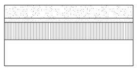 Concrete paving units on mortar laying course, asphalt concrete base course, and type 1 sub base