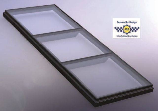 RG-80-20 Protect+ Fixed Flat Glass Multi Pane Rooflight