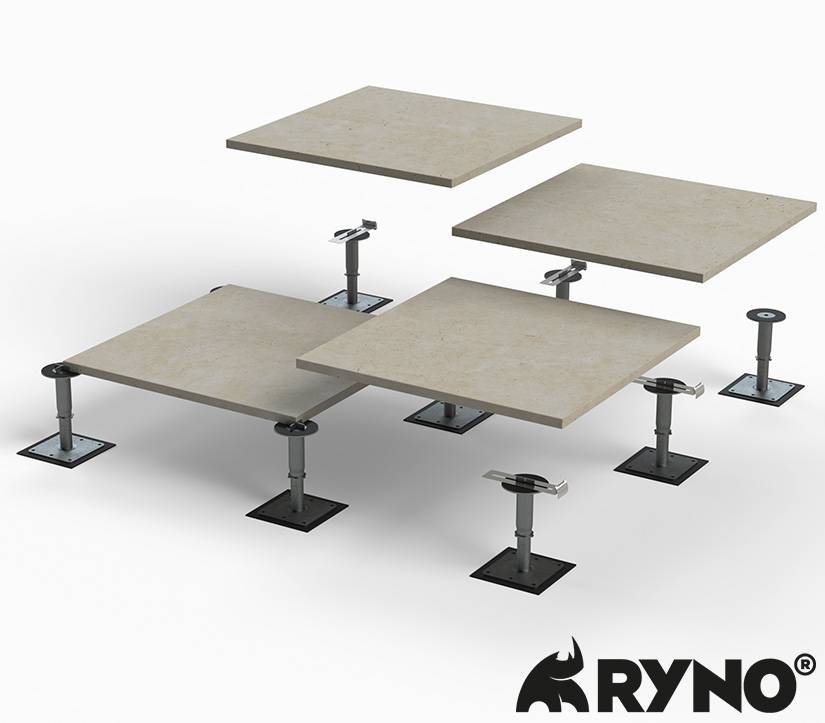 Fixed Head Non-Combustible Pedestal Paving System - Non-Combustible Paving System