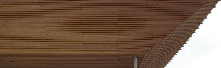 Exterior Solid Wood Ceilings - Solid wood exterior ceiling system