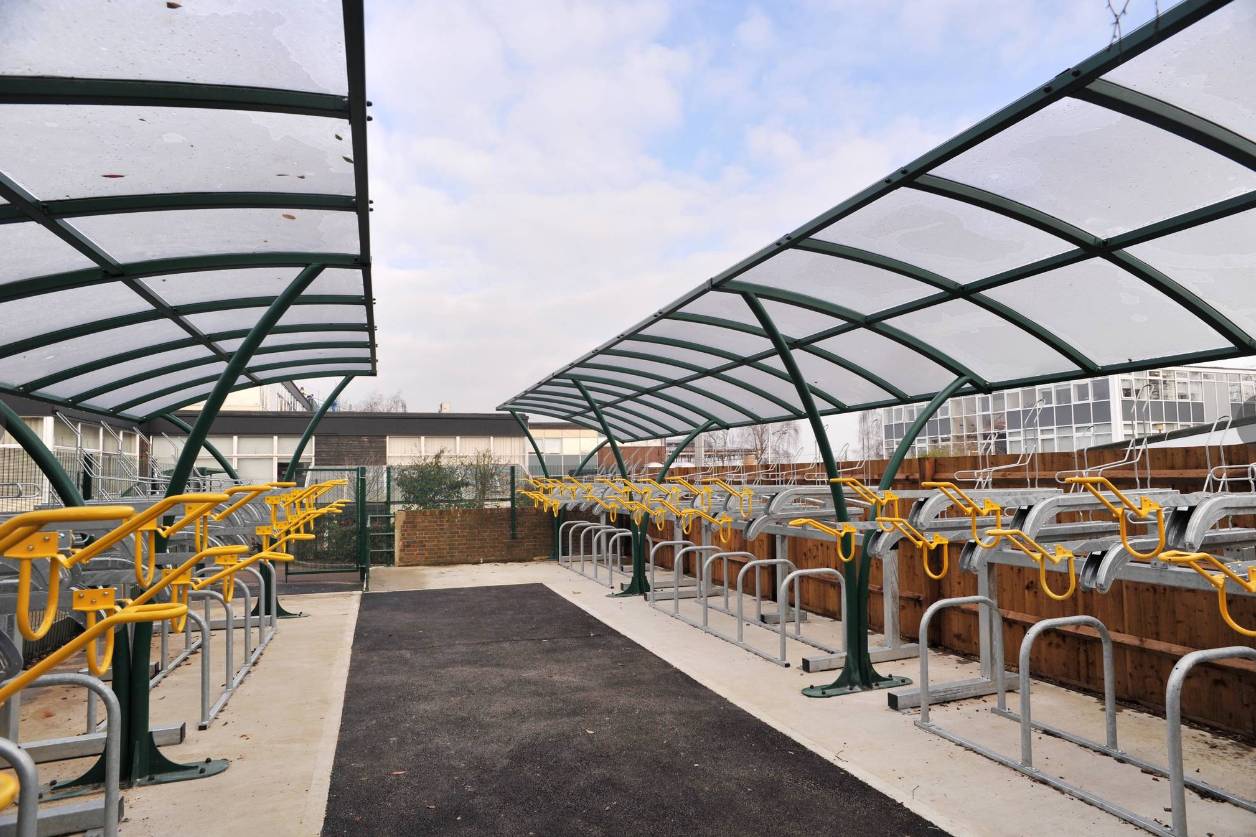 Apollo Two-Tier Cycle Shelter - High capacity cycle parking shelter