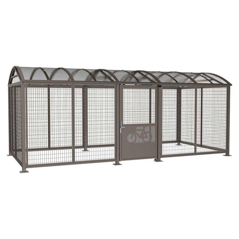 Secure "XL" barrel roof bicycle & motor bike shelter