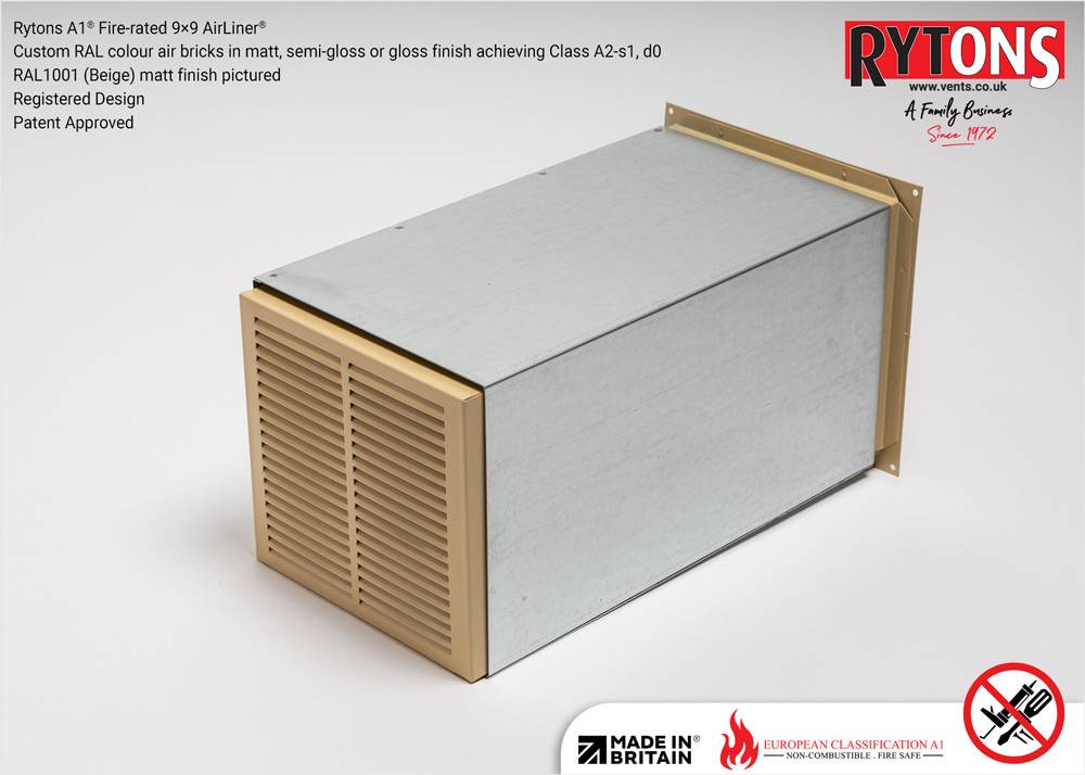 Rytons A1® Fire-rated 9 × 9 AirLiner®