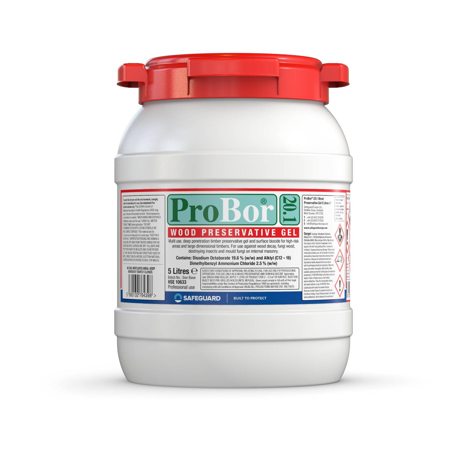 ProBor 20.1 Wood Preservative Gel: Dual Action Preservative and Surface Biocide for Treatment of Wet/Dry Rot and Wood-Boring Insects