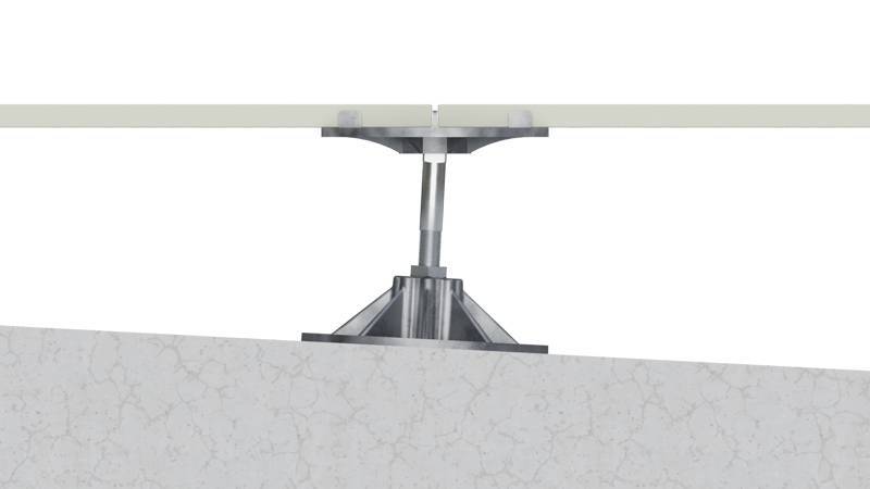 DDP Adjustable Pedestals - Aluminium - Aluminium slope correction pedestal