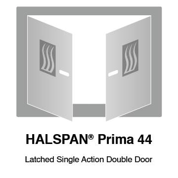 HALSPAN® Prima 44 mm Internal Fire Rated Door Blank - Latched Single Acting Double Doors