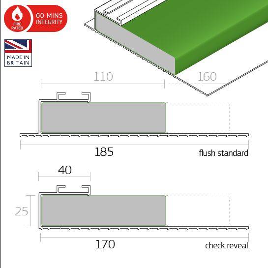 Dacatie TFR1000 60 Minute Fire Rated Fire Cavity Barrier For Window And Door Reveals