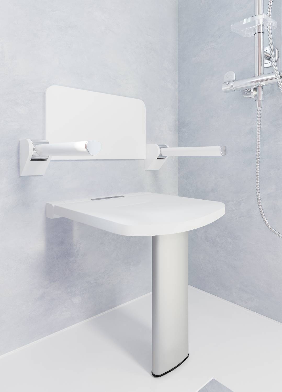 Onyx Shower Seat Back and Arms