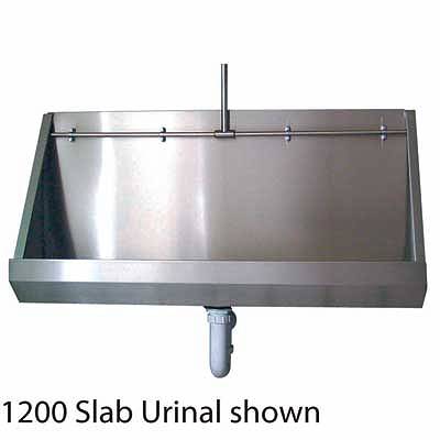 Stainless Steel Wall Hung Urinal, 1800 x 300 mm