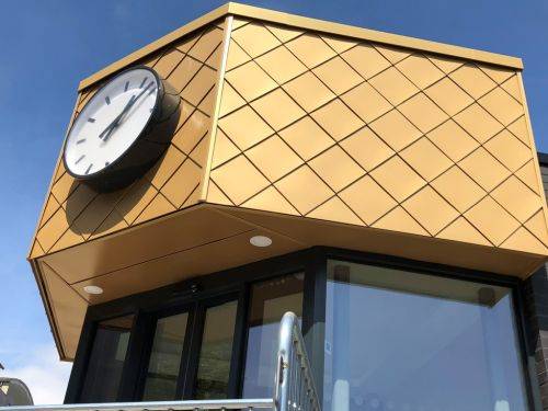 Traditional Textures Coated Aluminium Fully Supported Roofing and Facade Cladding Shingle